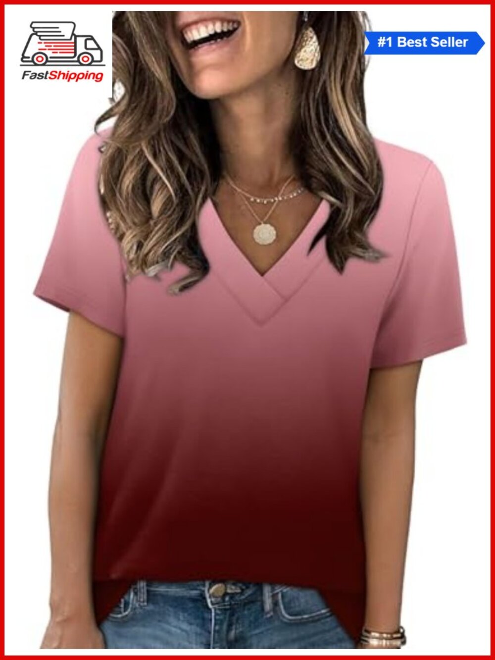 ✨ Eyelet Crossed V Neck Short Sleeve T-Shirt Top